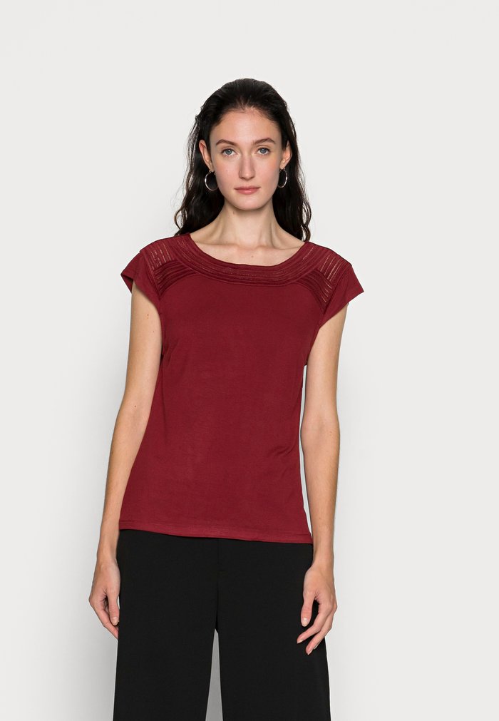 T Chemises Anna Field BASIC Rouge Foncé Femme | WSJ-7078382